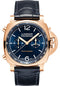 Panerai Luminor Chrono Goldtechª Blu Notte - 44mm Polished Goldtech Case - Blue Sun-Brushed Dial - PAM01111